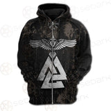 Viking Warrior And Vegvisir SED-0573 Hoodie & Zip Hoodie Raglan