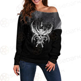 Cross Inverted Satanic SED-0575 Off Shoulder Sweaters