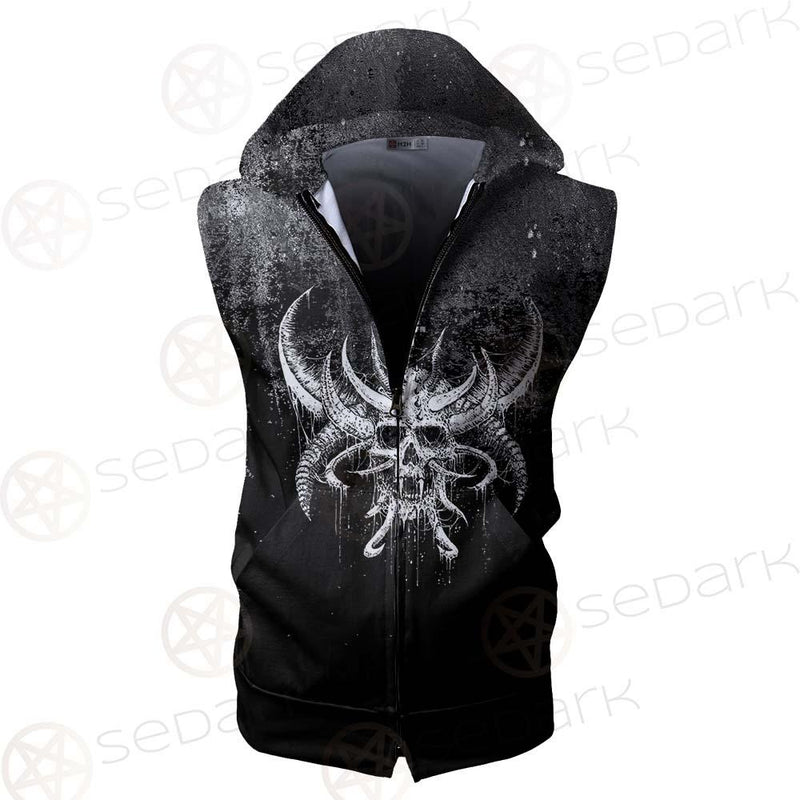 Cross Inverted Satanic SED-0575 Zip Sleeveless Hoodie