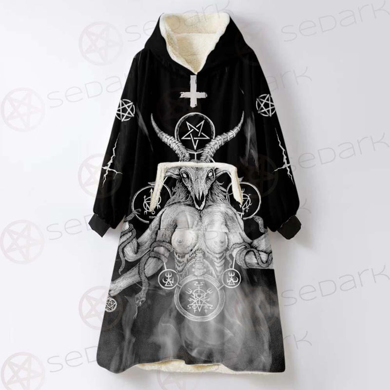 Satan Women Warrior SED-0576 Oversized Sherpa Blanket Hoodie