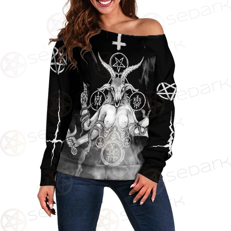 Satan Women Warrior SED-0576 Off Shoulder Sweaters