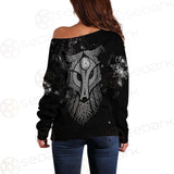 Viking Wolf Valknut SED-0578 Off Shoulder Sweaters