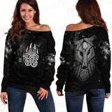 Viking Wolf Valknut SED-0578 Off Shoulder Sweaters