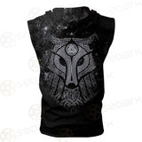 Viking Wolf Valknut SED-0578 Zip Sleeveless Hoodie