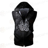 Viking Wolf Valknut SED-0578 Zip Sleeveless Hoodie