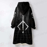 Viking Symbol Footmark SED-0579 Oversized Sherpa Blanket Hoodie