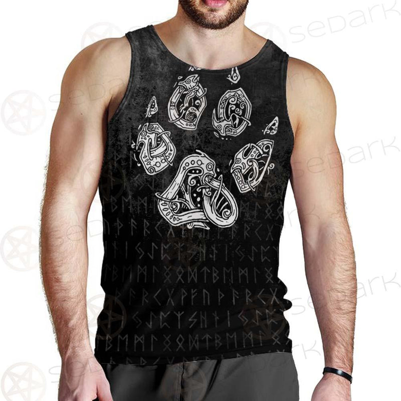 Viking Symbol Footmark SED-0579 Men Tank-tops