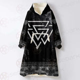 Valknut Viking Symbol SED-0580 Oversized Sherpa Blanket Hoodie