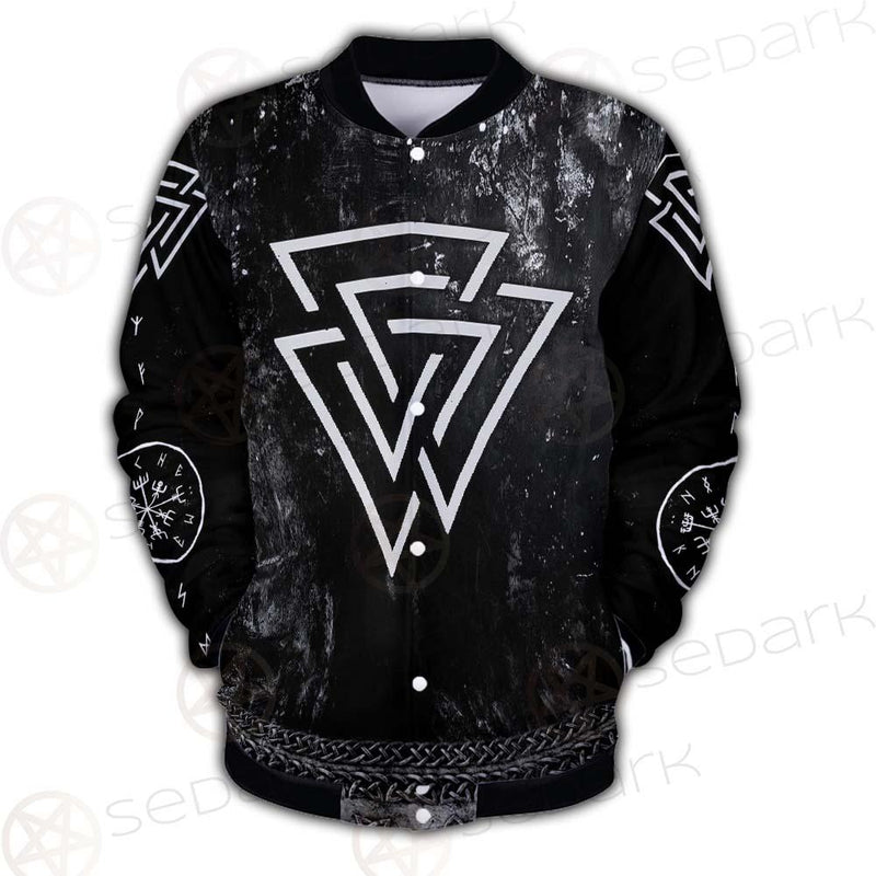 Valknut Viking Symbol SED-0580 Button Jacket