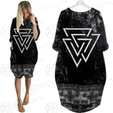 Valknut Viking Symbol SED-0580 Batwing Pocket Dress