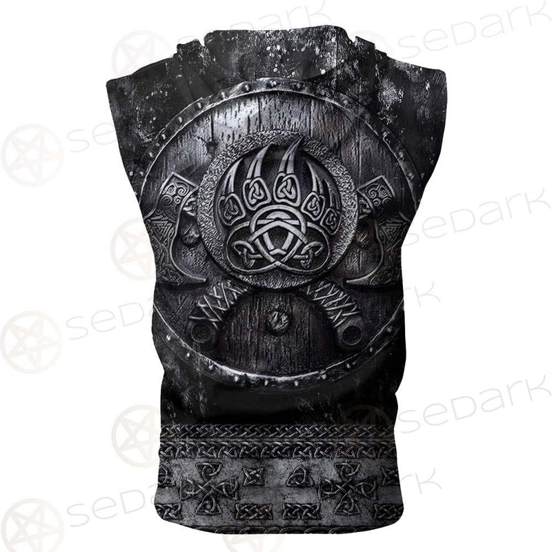 Valknut Viking Symbol SED-0580 Zip Sleeveless Hoodie