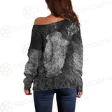 Viking Pattern Symbols SED-0581 Off Shoulder Sweaters