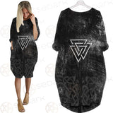 Viking Pattern Symbols SED-0581 Batwing Pocket Dress