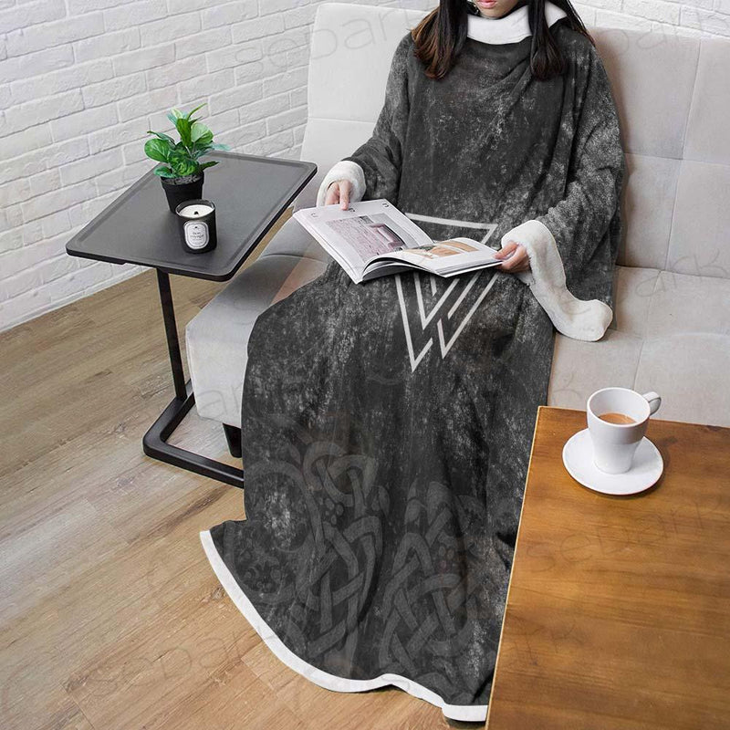 Viking Pattern Symbols SED-0581 Sleeved Blanket