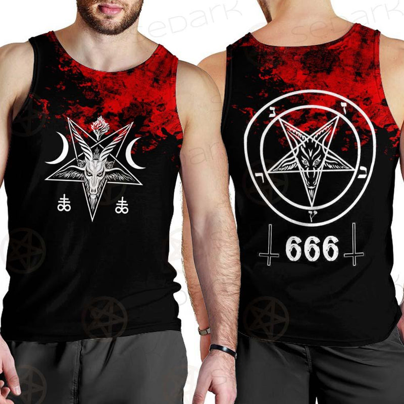 Satanic 666 Black And Red SED-0583 Men Tank-tops