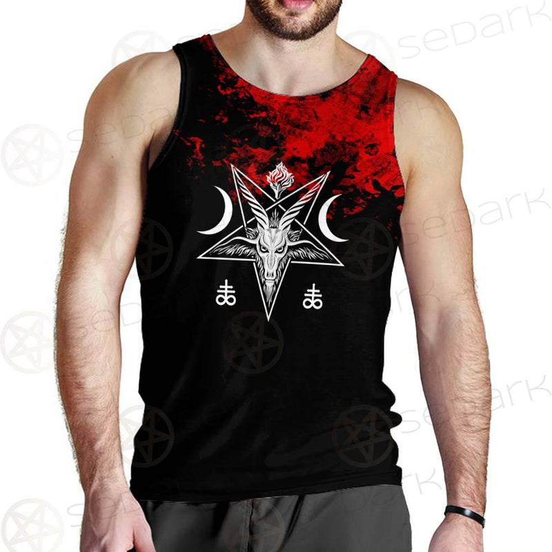 Satanic 666 Black And Red SED-0583 Men Tank-tops