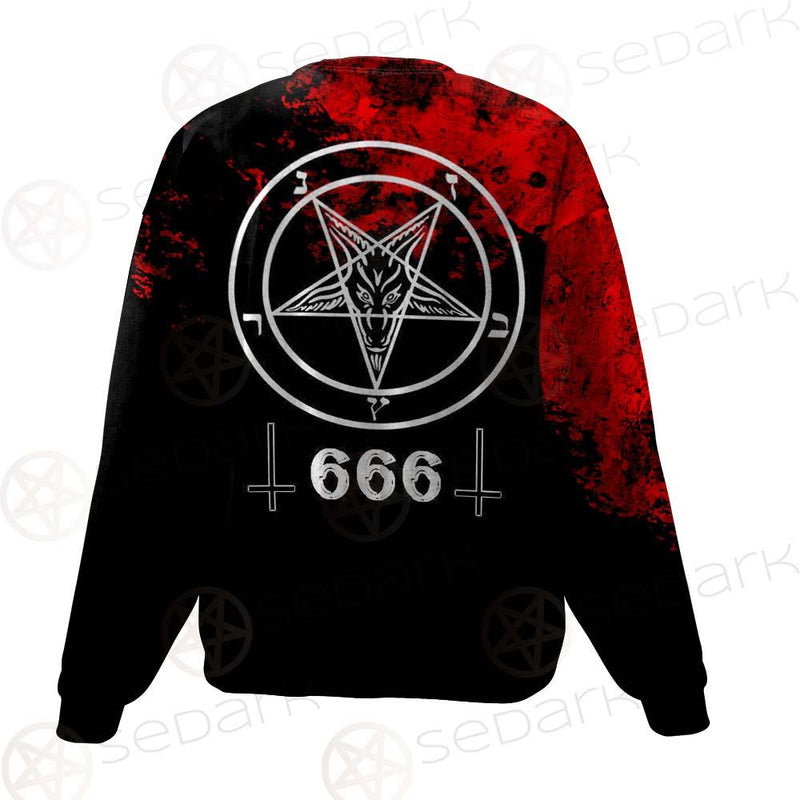 Satanic 666 Black And Red SED-0583 Unisex Sweatshirt