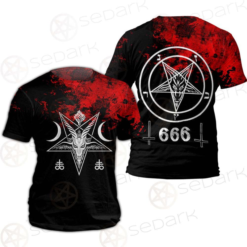 Satanic 666 Black And Red SED-0583 Unisex T-shirt