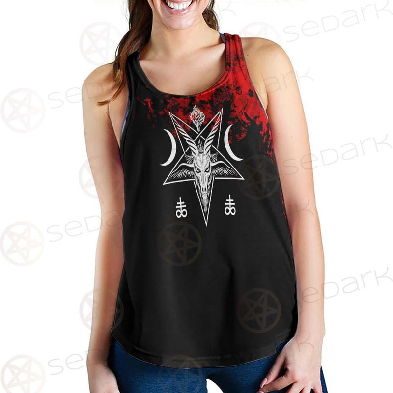 Satanic 666 Black And Red SED-0583 Women Tank Top