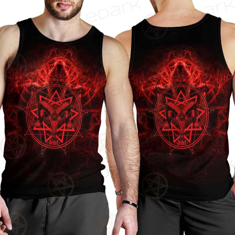 Satanic Burning Fire Flame SED-0585 Men Tank-tops