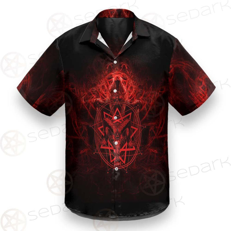 Satanic Burning Fire Flame SED-0585 Shirt Allover