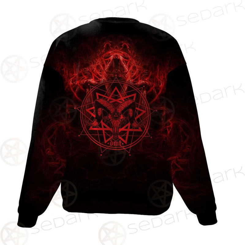 Satanic Burning Fire Flame SED-0585 Unisex Sweatshirt