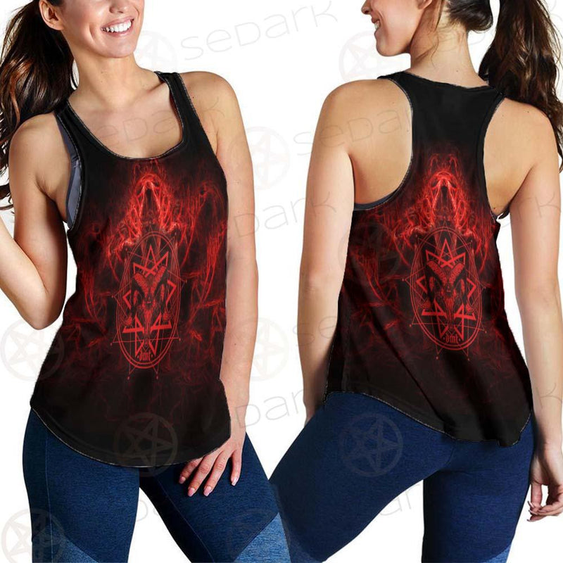 Satanic Burning Fire Flame SED-0585 Women Tank Top