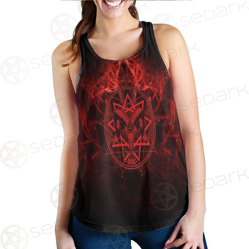Satanic Burning Fire Flame SED-0585 Women Tank Top