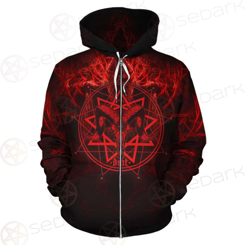 Satanic Burning Fire Flame SED-0585 Hoodie & Zip Hoodie