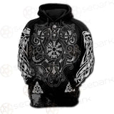 Viking Cross Stitch Pattern SED-0586 Hoodie & Zip Hoodie Raglan