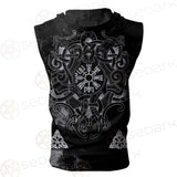 Viking Cross Stitch Pattern SED-0586 Zip Sleeveless Hoodie