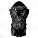 Viking Cross Stitch Pattern SED-0586 Zip Sleeveless Hoodie