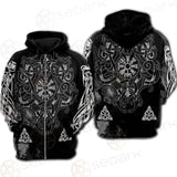 Viking Cross Stitch Pattern SED-0586 Hoodie & Zip Hoodie Raglan