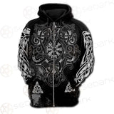 Viking Cross Stitch Pattern SED-0586 Hoodie & Zip Hoodie Raglan