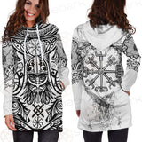 Viking Protection Rune Pattern SED-0587 Hoodie Dress