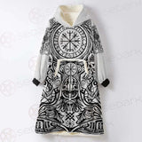 Viking Protection Rune Pattern SED-0587 Oversized Sherpa Blanket Hoodie