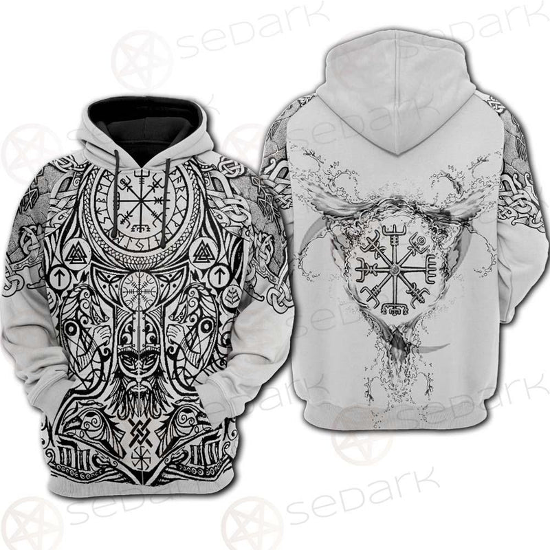 Viking Protection Rune Pattern SED-0587 Hoodie & Zip Hoodie Raglan