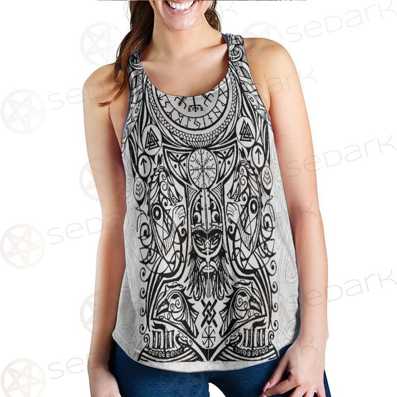 Viking Protection Rune Pattern SED-0587 Women Tank Top