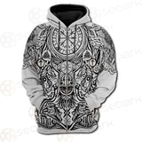 Viking Protection Rune Pattern SED-0587 Hoodie & Zip Hoodie Raglan