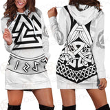 Viking Valknut With Runes SED-0588 Hoodie Dress