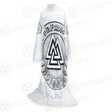 Viking Valknut With Runes SED-0588 Sleeved Blanket