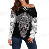 Thor Hammer Viking SED-0589 Off Shoulder Sweaters