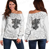 Mjolnir Pattern Viking SED-0592 Off Shoulder Sweaters