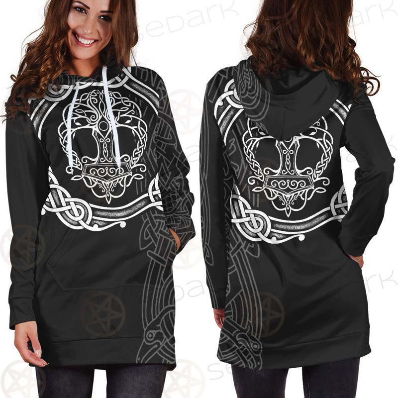 Viking Tree Pattern SED-0593 Hoodie Dress