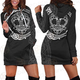 Viking Tree Pattern SED-0593 Hoodie Dress