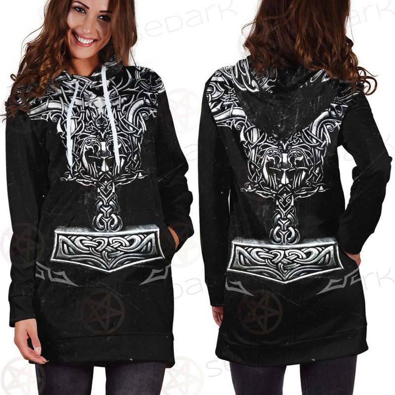 Viking Thor'S Hammer SED-0594 Hoodie Dress