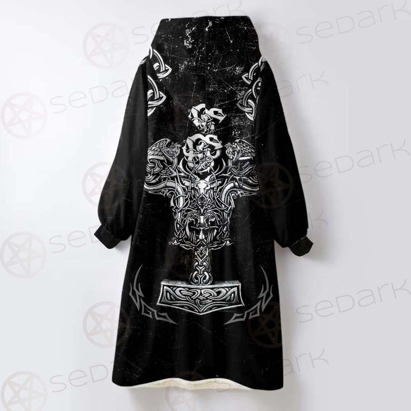 Viking Thor'S Hammer SED-0594 Oversized Sherpa Blanket Hoodie
