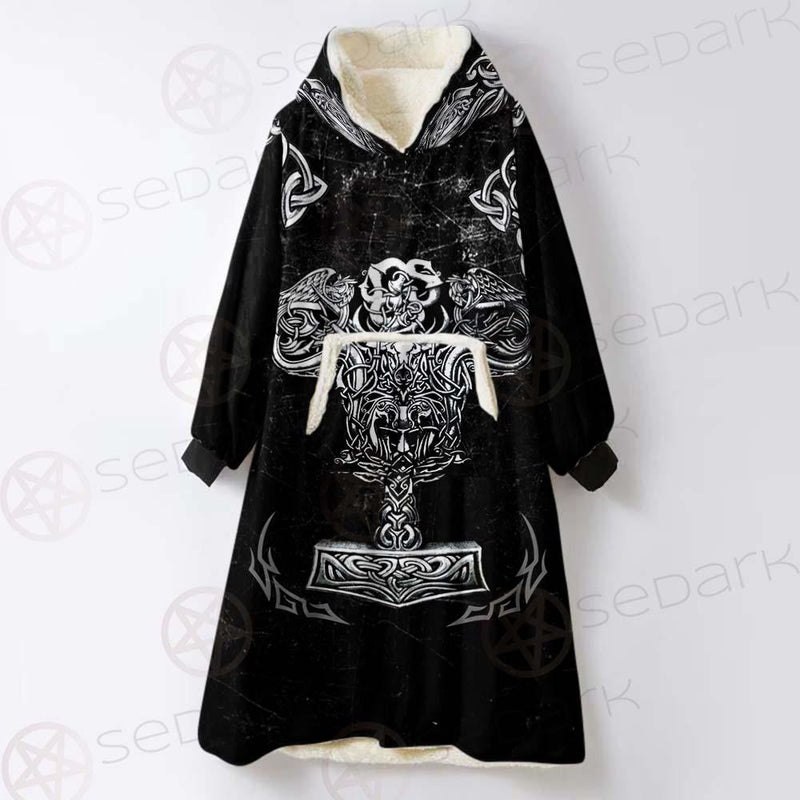 Viking Thor'S Hammer SED-0594 Oversized Sherpa Blanket Hoodie