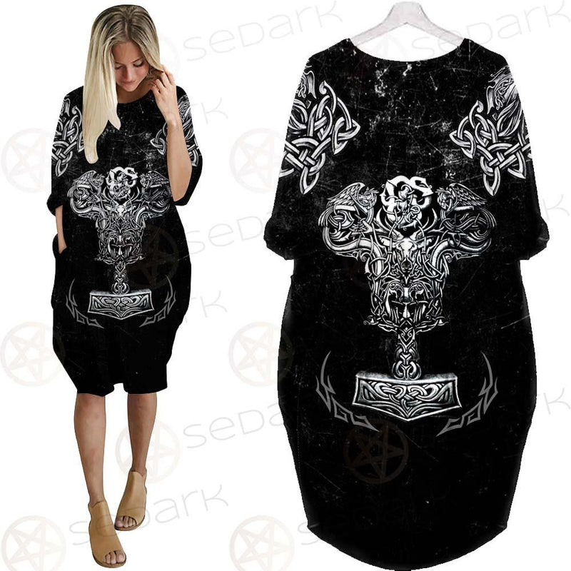 Viking Thor'S Hammer SED-0594 Batwing Pocket Dress