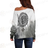 Viking Pattern Symbol SED-0595 Off Shoulder Sweaters